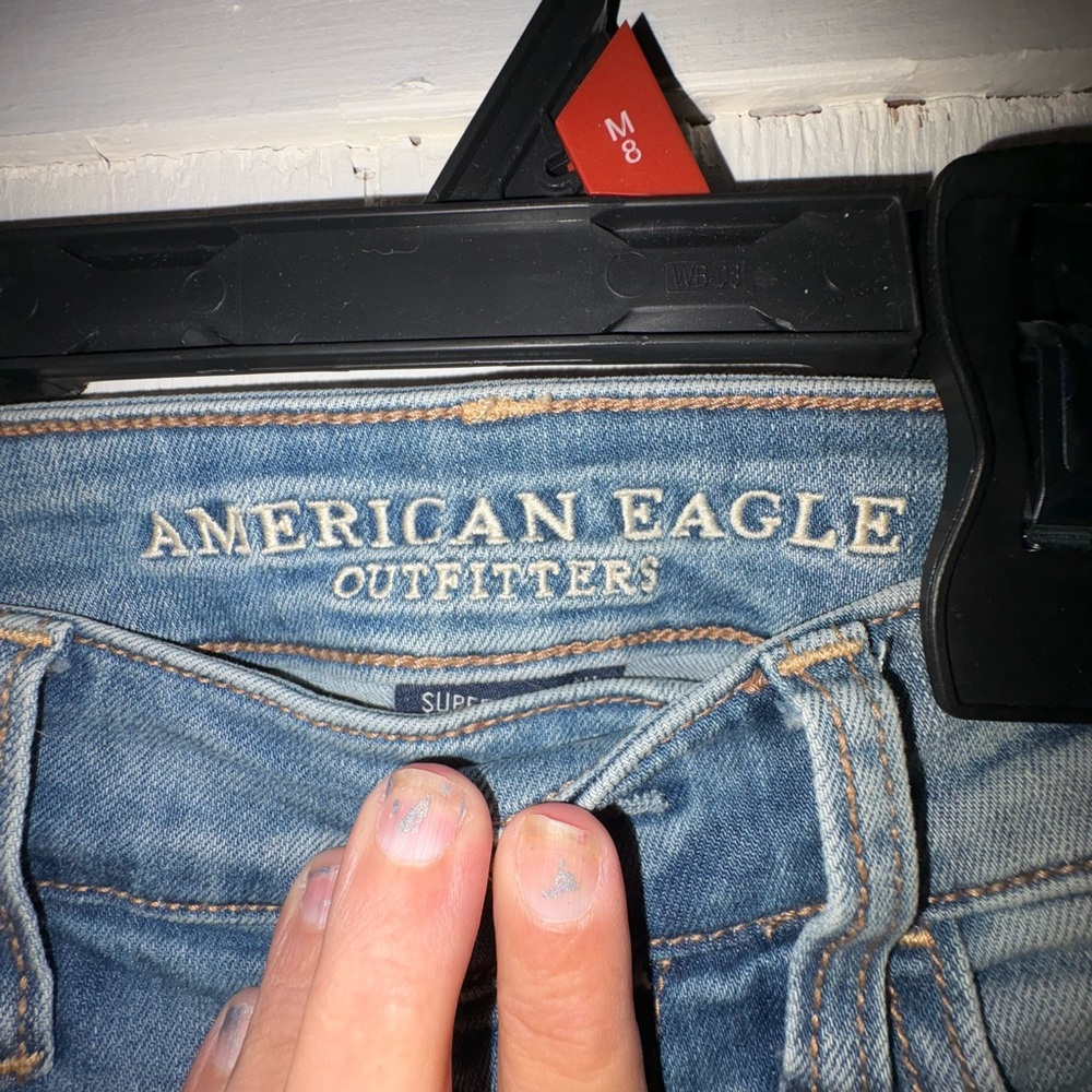 American Eagle Blue Skinny Vintage-Inspired Jeans - Picture 4 of 9
